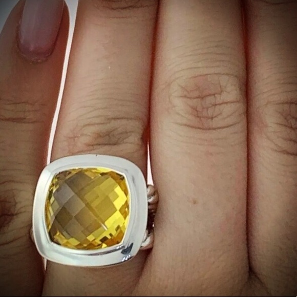 David Yurman Jewelry - David Yurman Albion 14mm Lemon Citrine Ring Size 7